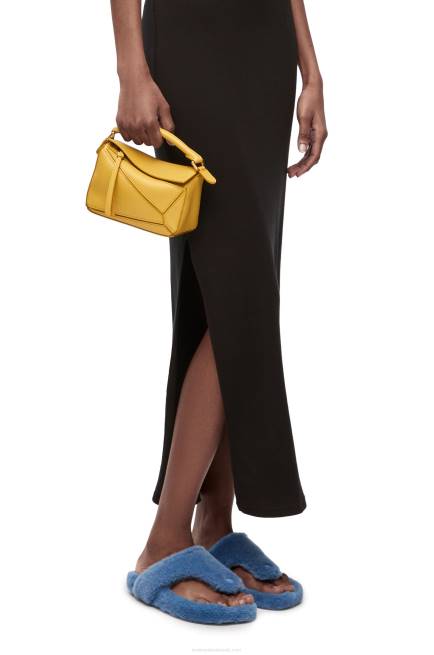 Bright Ochre Mini Puzzle bag in classic calfskin Loewe 84PR201 Women