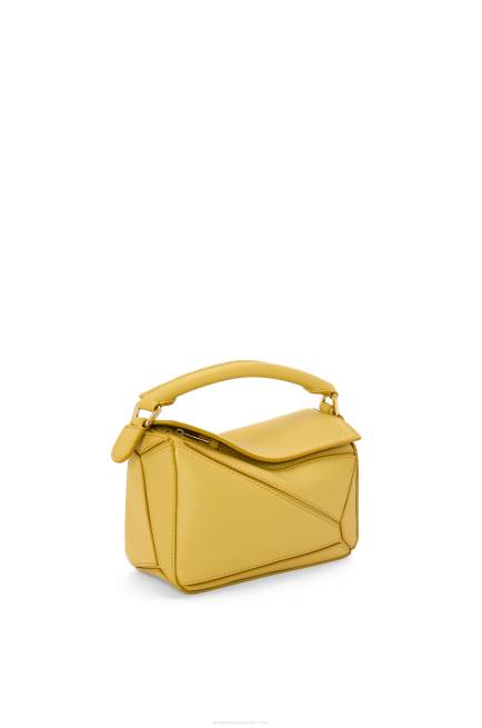Bright Ochre Mini Puzzle bag in classic calfskin Loewe 84PR201 Women
