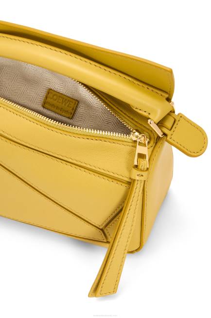 Bright Ochre Mini Puzzle bag in classic calfskin Loewe 84PR201 Women