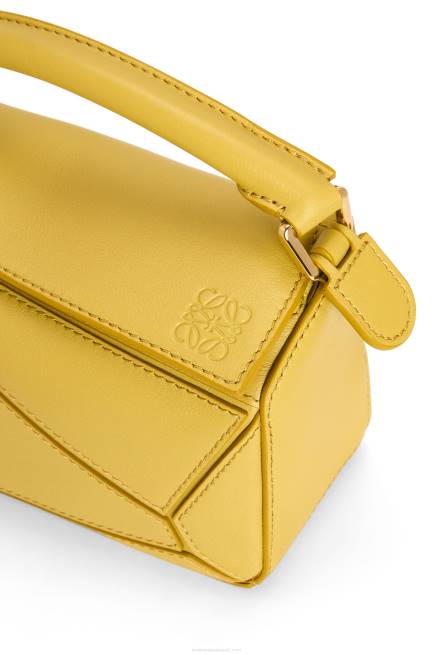Bright Ochre Mini Puzzle bag in classic calfskin Loewe 84PR201 Women