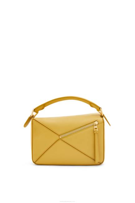 Bright Ochre Small Puzzle bag in classic calfskin Loewe 84PR365 Women