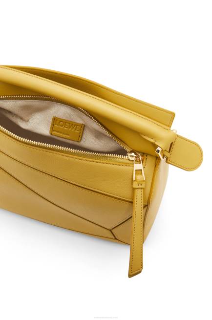 Bright Ochre Small Puzzle bag in classic calfskin Loewe 84PR365 Women