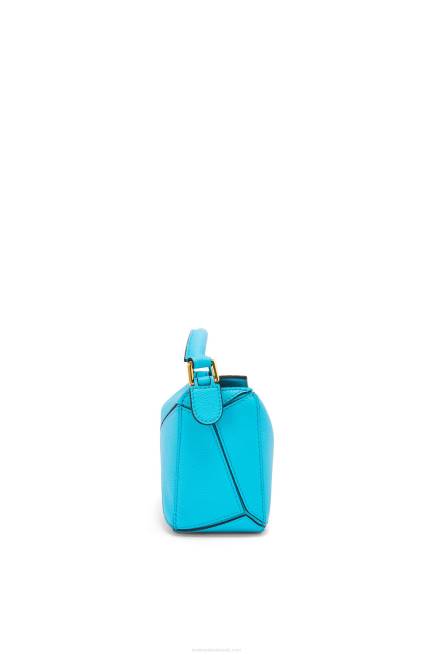 Cyan Mini Puzzle bag in soft grained calfskin Loewe 84PR287 Women