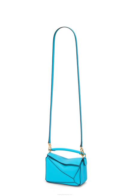 Cyan Mini Puzzle bag in soft grained calfskin Loewe 84PR287 Women