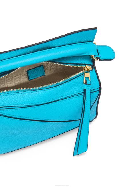 Cyan Mini Puzzle bag in soft grained calfskin Loewe 84PR287 Women