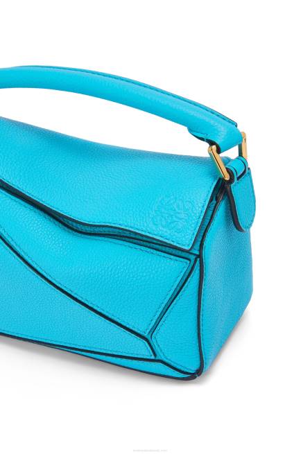 Cyan Mini Puzzle bag in soft grained calfskin Loewe 84PR287 Women
