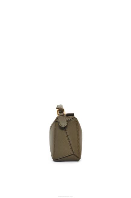 Dark Khaki Green Mini Puzzle bag in classic calfskin Loewe 84PR202 Women