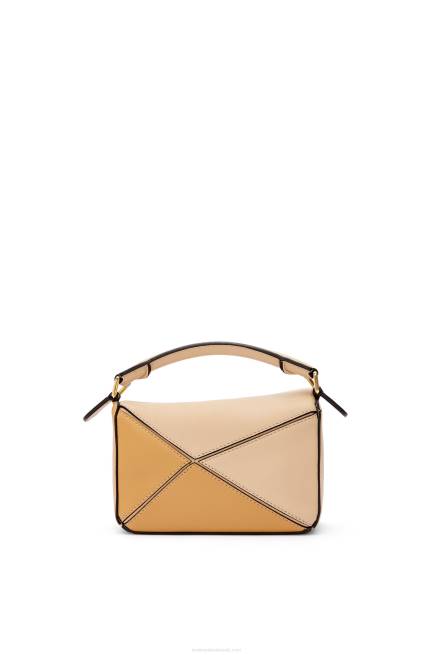 Dusty Beige/Soft White Mini Puzzle bag in classic calfskin Loewe 84PR233 Women