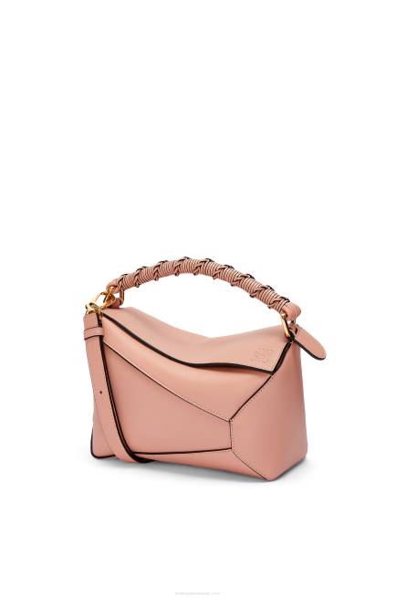 Dusty Pink Small Puzzle Edge bag in nappa calfskin Loewe 84PR498 Women