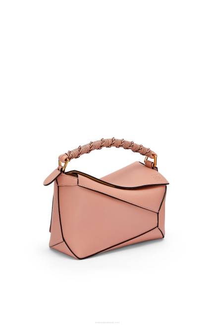 Dusty Pink Small Puzzle Edge bag in nappa calfskin Loewe 84PR498 Women