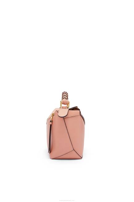 Dusty Pink Small Puzzle Edge bag in nappa calfskin Loewe 84PR498 Women