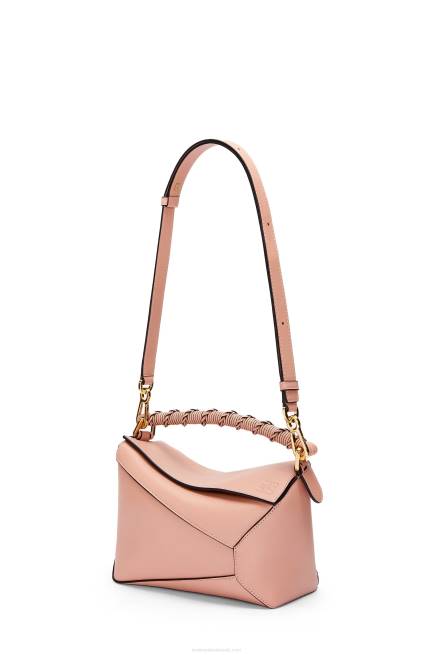 Dusty Pink Small Puzzle Edge bag in nappa calfskin Loewe 84PR498 Women