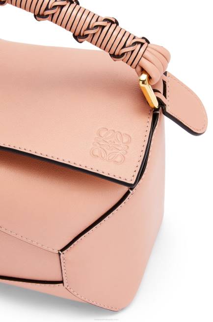 Dusty Pink Small Puzzle Edge bag in nappa calfskin Loewe 84PR498 Women