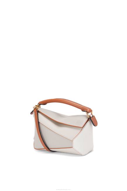 Ghost/Soft White Mini Puzzle Edge in nappa calfskin Loewe 84PR258 Women