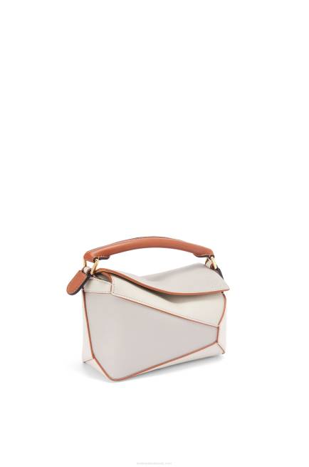 Ghost/Soft White Mini Puzzle Edge in nappa calfskin Loewe 84PR258 Women