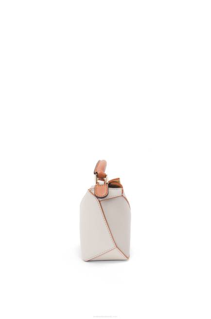Ghost/Soft White Mini Puzzle Edge in nappa calfskin Loewe 84PR258 Women