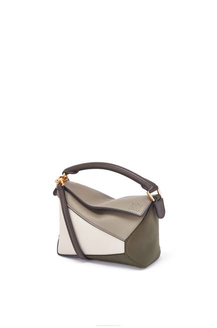 Laurel Green/Light Oat Mini Puzzle Edge in nappa calfskin Loewe 84PR253 Women