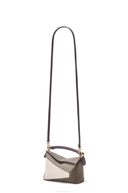 Laurel Green/Light Oat Mini Puzzle Edge in nappa calfskin Loewe 84PR253 Women