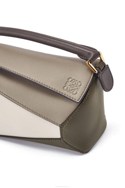 Laurel Green/Light Oat Mini Puzzle Edge in nappa calfskin Loewe 84PR253 Women