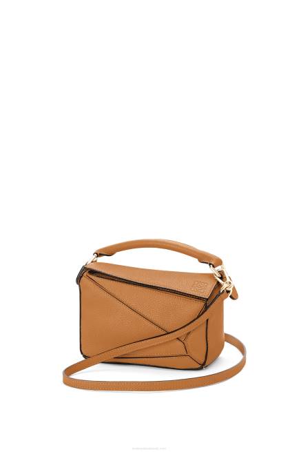 Light Caramel Mini Puzzle bag in soft grained calfskin Loewe 84PR299 Women