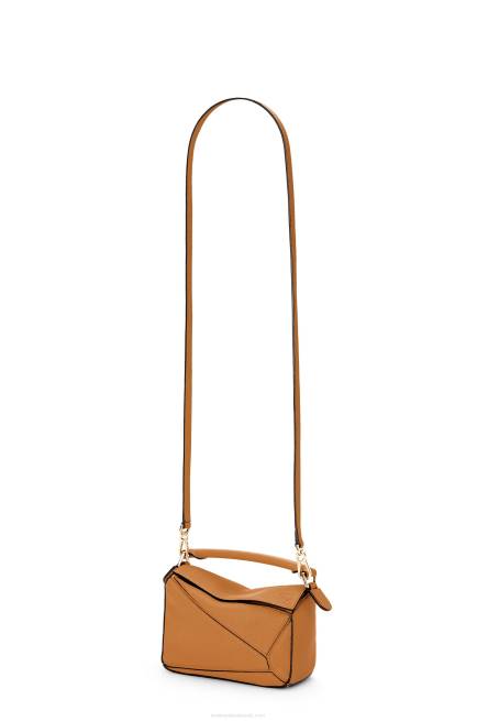 Light Caramel Mini Puzzle bag in soft grained calfskin Loewe 84PR299 Women