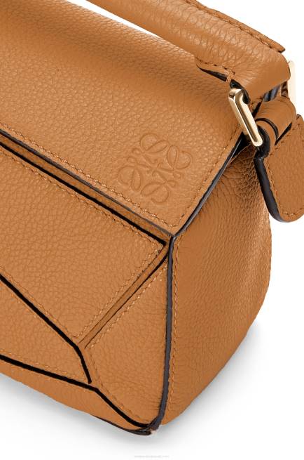 Light Caramel Mini Puzzle bag in soft grained calfskin Loewe 84PR299 Women