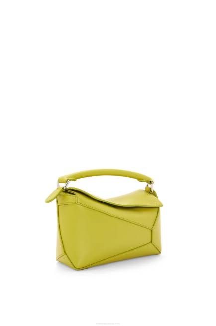 Lime Yellow Mini Puzzle Edge bag in satin calfskin Loewe 84PR211 Women