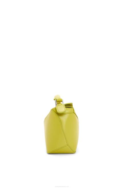Lime Yellow Mini Puzzle Edge bag in satin calfskin Loewe 84PR211 Women