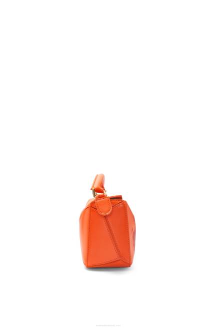 Orange Calcifer mini Puzzle bag in satin calfskin Loewe 84PR261 Women