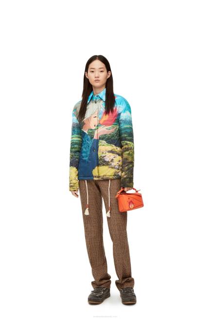 Orange Calcifer mini Puzzle bag in satin calfskin Loewe 84PR261 Women
