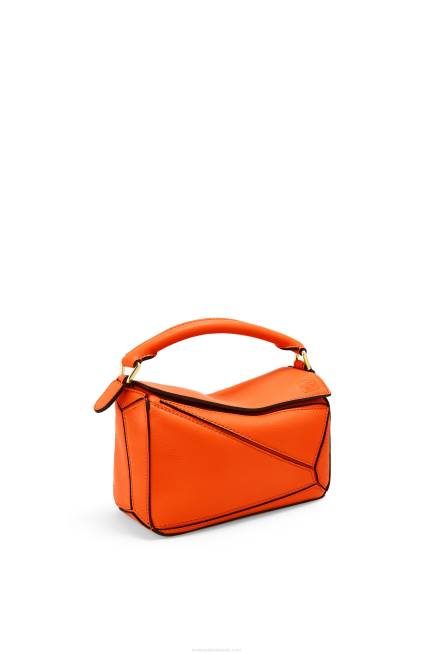 Orange Mini Puzzle bag in classic calfskin Loewe 84PR285 Women