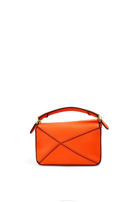 Orange Mini Puzzle bag in classic calfskin Loewe 84PR285 Women