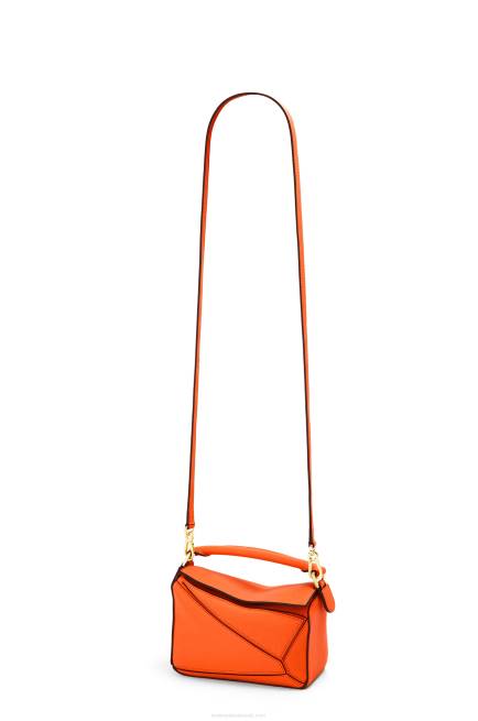 Orange Mini Puzzle bag in classic calfskin Loewe 84PR285 Women