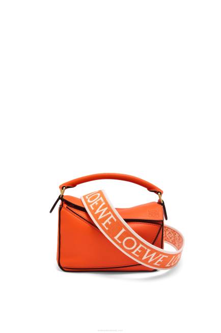 Orange Mini Puzzle bag in classic calfskin Loewe 84PR285 Women