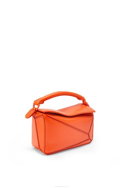 Orange Mini Puzzle bag in satin calfskin Loewe 84PR271 Women