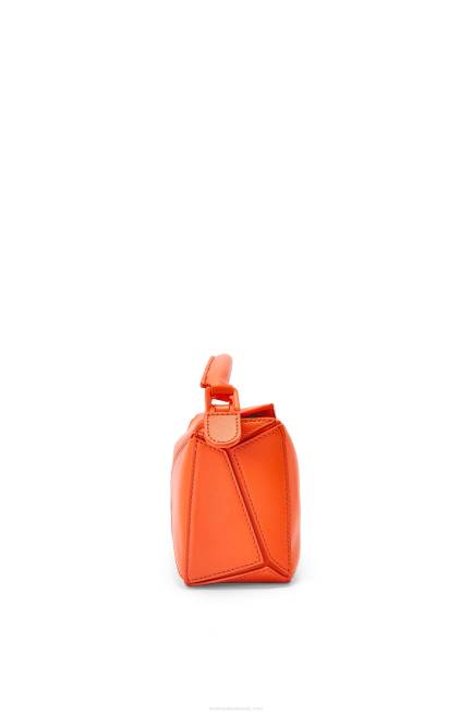 Orange Mini Puzzle bag in satin calfskin Loewe 84PR271 Women