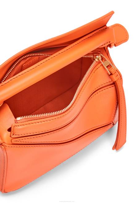 Orange Mini Puzzle bag in satin calfskin Loewe 84PR271 Women
