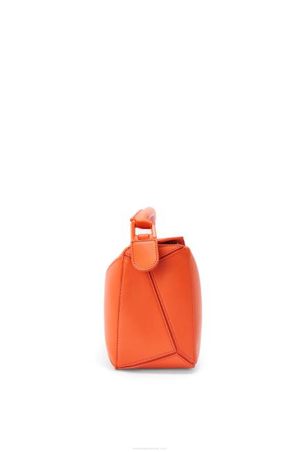 Orange Small Puzzle bag in satin calfskin Loewe 84PR491 Women