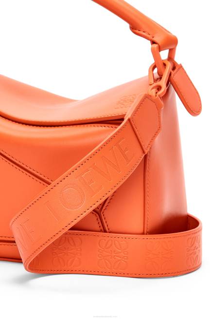 Orange Small Puzzle bag in satin calfskin Loewe 84PR491 Women