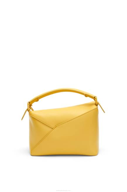 Pale Yellow Glaze Small Puzzle Edge bag in satin calfskin Loewe 84PR530 Women