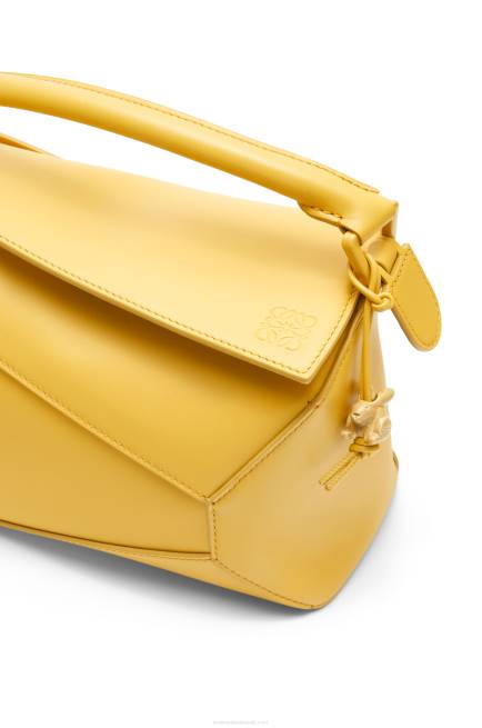 Pale Yellow Glaze Small Puzzle Edge bag in satin calfskin Loewe 84PR530 Women