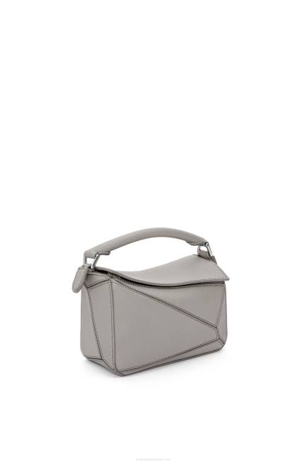 Pearl Grey Mini Puzzle bag in classic calfskin Loewe 84PR314 Women