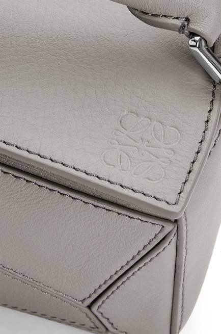 Pearl Grey Mini Puzzle bag in classic calfskin Loewe 84PR314 Women