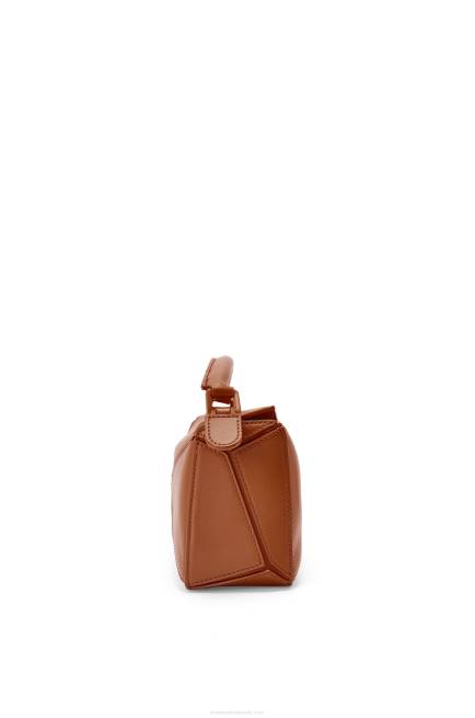 Pecan Mini Puzzle bag in satin calfskin Loewe 84PR273 Women