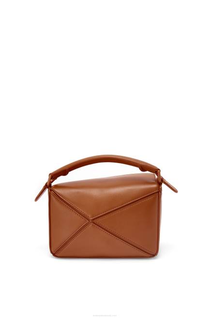 Pecan Mini Puzzle bag in satin calfskin Loewe 84PR273 Women