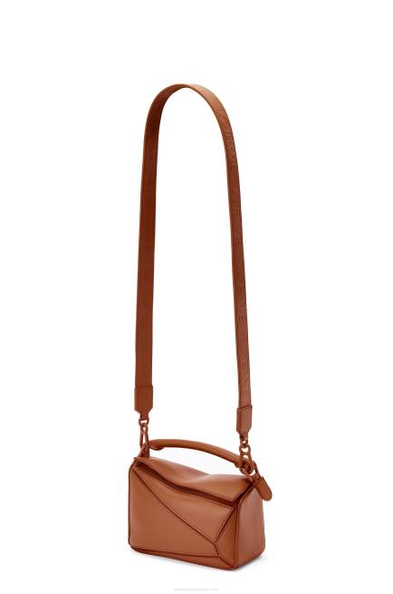 Pecan Mini Puzzle bag in satin calfskin Loewe 84PR273 Women