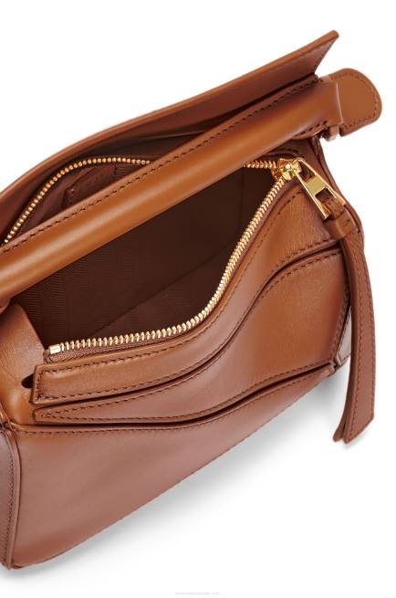 Pecan Mini Puzzle bag in satin calfskin Loewe 84PR273 Women