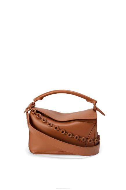 Pecan Small Puzzle bag in satin calfskin Loewe 84PR470 Women