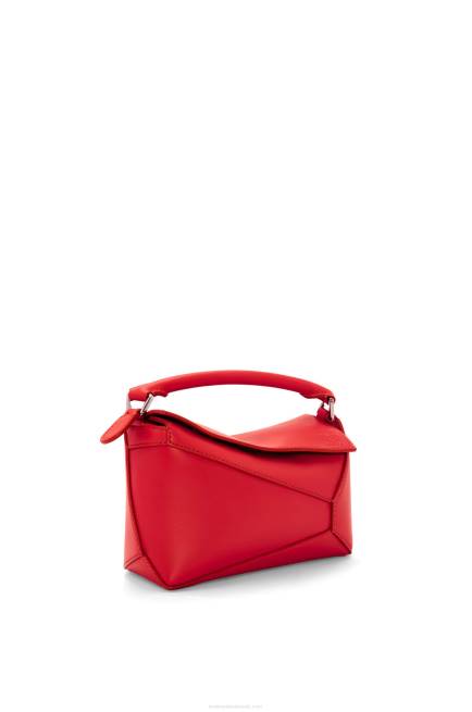Red Mini Puzzle Edge bag in satin calfskin Loewe 84PR213 Women
