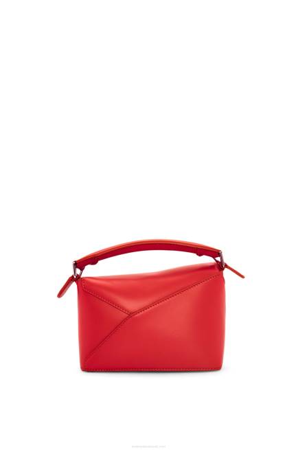 Red Mini Puzzle Edge bag in satin calfskin Loewe 84PR213 Women